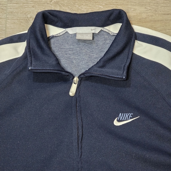 Vintage 90's -Y2K Nike Silver Tag Striped Full Zip Track Jacket Mens Sz XXL Blue - Picture 2 of 8